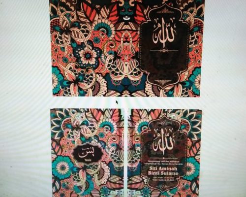 Cetak Buku Yasin Murah dan Mudah Kami melayani pemesanan bermacam produk jenis buku yasin tahlil dan majmu Dapatkan Penawaran Promo Spesial, Pengerjaan Cepat, Bergaransi, Terpercaya. Kunjungi